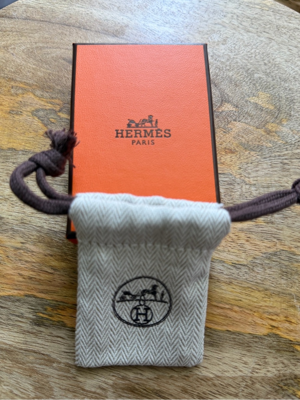 Authentic Hermès Small Orange Gift Box with Dust Bag - Empty - Picture 6 of 6